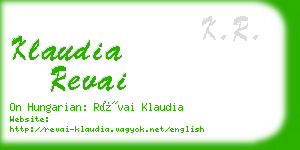 klaudia revai business card